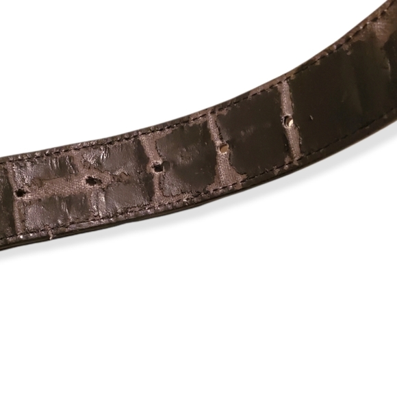 Greg Norman Mens Elba Geometric Black and Cream Belt 36" - Picture 4 of 11